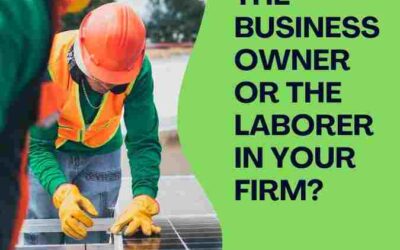 Are you the business owner or the laborer in your firm?